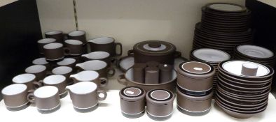 Horsea Lancaster Vitrami contrast dinner, tea and ovenware. approximately 100 pieces