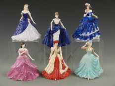 Six Coalport figures to include Classic Elegance, True Love, Hilary and Afternoon Stroll limited