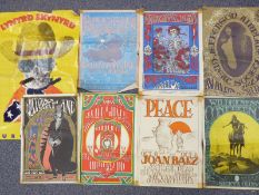 Collection of rock posters by The San Francisco Poster Company to include Country Joe and The Big
