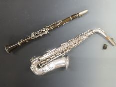 Selmer alto saxophone embossed 'Paris, sole agents British Empire, ex Canada H S Selmer & Co Ltd, 12