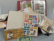 A box of stamps including stockbook with mint GB (all reigns) singles and blocks, GB and Australia