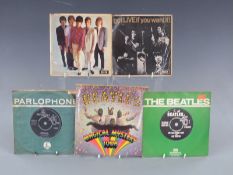 Approximately 50 singles, mostly 60s, including The Beatles, Rolling Stones etc