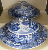 Spode Italian pattern a pair of circular tureens