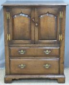 Oak cabinet with two drawers under by Titmarsh & Goodwin, W81 x D47 x H102cm