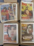 Approximately 116 editions of NME (New Musical Express) magazine November 1991 to September 1998