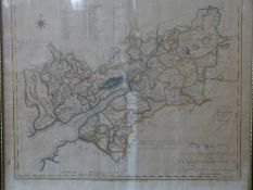 E.Sudlow Georgian map of the counties of Gloucester and Monmouth dated 1786, together with two
