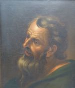Old master style oil on canvas of a bearded gentleman, 50 x 43cm