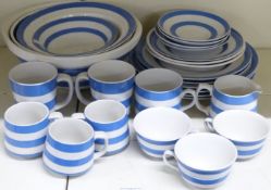Collection of T.G Green Cornishware ceramics
