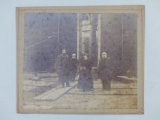 A photograph of King Edward VII, Queen Alexandra, Captain Rosser and others at the opening of
