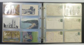 A collection of early 20thC postcards, mainly topographical, with duplex postmarks subjects