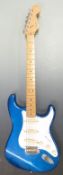Fender Stratocaster electric guitar in metallic aqua blue finish, G Gotoh tuning pegs, serial no