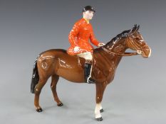 Beswick Huntsman on a brown horse