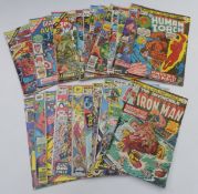 Twenty four Marvel comics including Spider-Man, The Incredible Hulk, Iron Man, Black Panther,