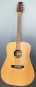 Jasmine by Takamine acoustic guitar, model ES60, fitted with six steel strings and internal