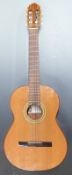 Manuel Rodriguez e Hijar Madrid acoustic guitar, serial no 0821, fitted with six nylon strings,