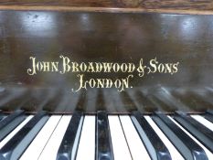 John Broadwood and Sons London late nineteenth century rosewood baby/ semi grand piano A to A, 6½