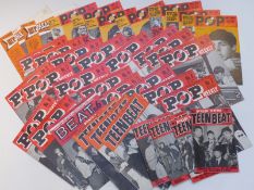 Thirty-five 1960s Pop Weekly and Teenbeat magazines June 1963-October 1964, all featuring The
