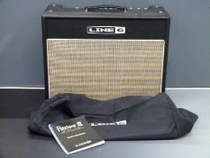 Flextone III guitar amplifier with pilot's handbook and factory preset chart serial no (21)