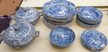 Spode Italian pattern six place setting dinner service including 6 x 25.5cm dinner plates, 6 x
