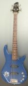 Crafter 'Cruiser' electric bass guitar in blue gloss finish