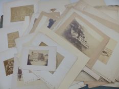 Approximately 65 19thC/early 20thC Grand Tour photographs and similar pictures, many embossed with