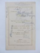 British Antarctic Expedition 1910 signed menu from a Complimentary Dinner to Capt Robert Falcon