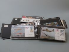 Five albums of GB first day cover and presentation packs including signed military cover