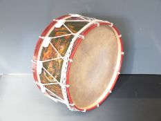 Irish regimental bass drum for the 1st Battalion The Connaught Rangers, diameter 70cm