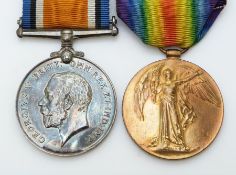 British Army WWI medals comprising War Medal and Victory Medal named to 6797 Pte. G.A.Bird, 23