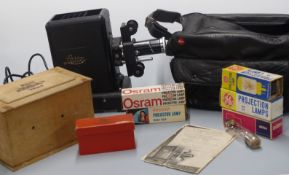 1930s Leitz 35mm projector with Leitz Hektor 10cm lens, together with a cased Leica Eldia contact