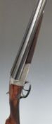 William Powell & Son 12 bore side by side ejector shotgun with named and engraved locks, chequered