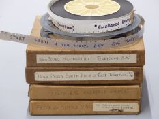 Six various 16mm cartoon cine film comprising reels marked 'Terrytoon' 'Bluebeard's Brother', 'Fanny