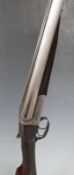 Henry Tolley 12 bore side by side shotgun with named and engraved locks, engraved underside, trigger