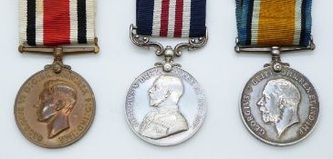 British Army WWI Military medal group, named to 107507 Bombardier TG Coleman 280/Siege Battery Royal