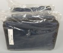 Two canvas cartridge/ shooting bags with shoulder straps in blue and black, new in original