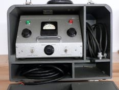 Ampro Stylist Major 16mm cine film projector with Ampro speaker and a sound control unit in matching