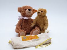 Two Steiff Teddy bears Centenary Collection PB28 and one other, largest 30cm tall, in Steiff cloth