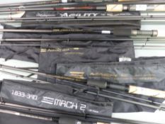 Shakespeare match / float fishing rods including Agility, Match 2 etc