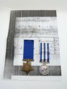 Victorian British Army Egypt Medal and Khedive Star 1882, medal named to 2424 Pte J Cale, 2/