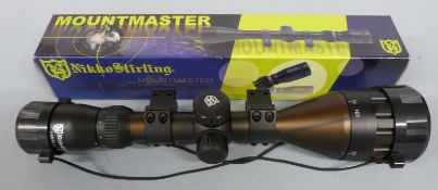 Nikko Stirling Mountmaster Side IR 3-9x50 AO IR MD rifle scope, new in box.