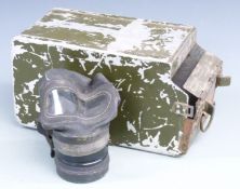 Russian heavy calibre machine gun ammunition case for a tank and a gas mask