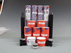 A collection of Air Arms accessories comprising two S410/400, S200 MK2 and TX200HC sound moderators,