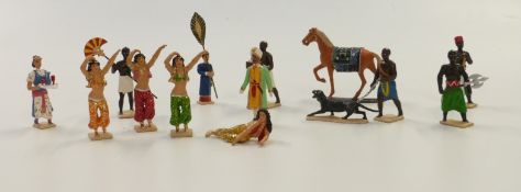 Fourteen CBG Mignot diecast model Arabian Retinue figures