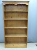 Set of pine shelves, W99 x D31 x H184cm