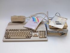 Commodore Amiga A500 Plus personal computer together with a 1530 Datassette Unit C2N in original