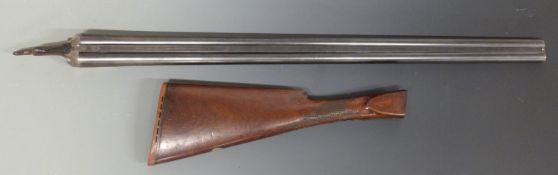George Gibbs of Bristol 12 bore side by side shotgun with named and engraved lock plates and 30 inch