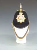 British Army Royal Gloucestershire, Berkshire & Wiltshire (R.G.B.W) band blue cloth helmet