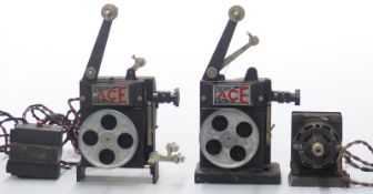 Two Pathescope Ace 9.5mm cine film projectors
