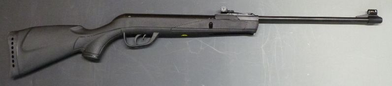 Gamo Deltamax Force .177 air rifle with semi-pistol grip and raised cheek piece, serial number 04-