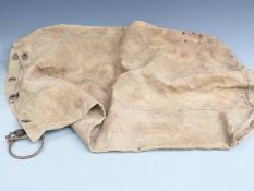 British Army WWI officer's kit bag with lock, named Captain E.Fazan, Royal Sussex Regiment